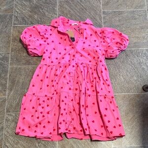 Main Strip Pink Heart Dress